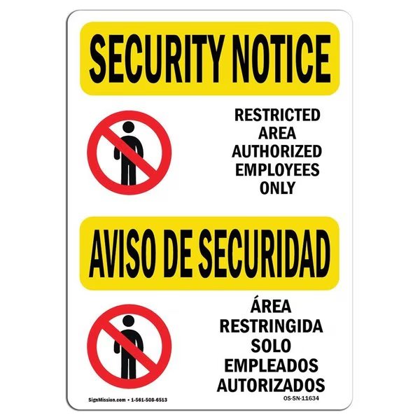 OSHA Security Sign, 18